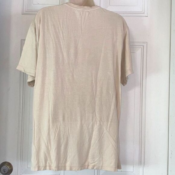 FREE PEOPLE Day Dreamer Rolling Stones Flocked Leopard Tongue Tee Womens Medium - Picture 6 of 11